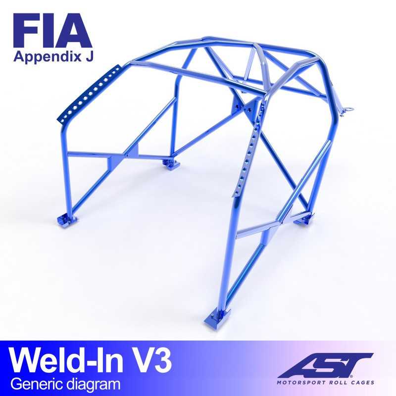 Arceau de Sécurité FORD Sierra (MK1/Mk2/Mk3) 3-doors Coupe RWD WELD IN V3 