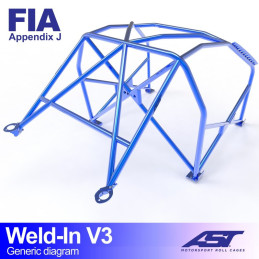 Arceau de Sécurité OPEL Calibra 3-doors Coupe 4X4 WELD IN V3 