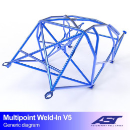 Arceau de Sécurité VOLKSWAGEN Jetta (Mk2) 2-door Coupe MULTIPOINT WELD IN V5 