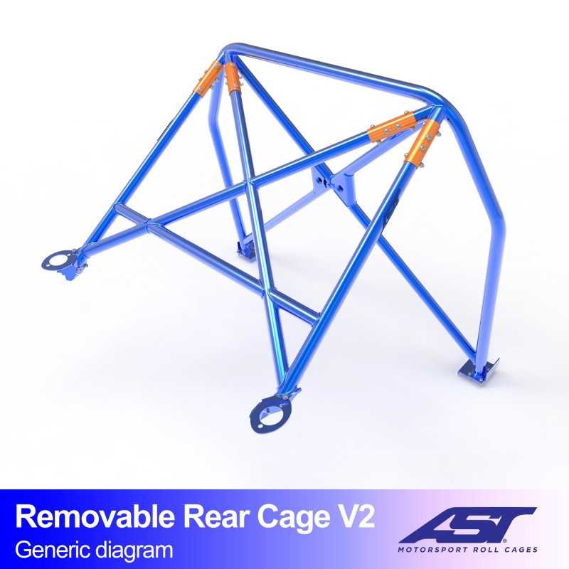 Demi-Arceau VW Jetta (MK1) 4-door Sedan REMOVABLE REAR CAGE V2 Demi-Arceau VW Jetta (MK1) 4-door Sedan REMOVABLE REAR CAGE V2