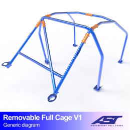 Arceau de Sécurité BMW (E46) 3-Series 5-door Touring RWD REMOVABLE FULL CAGE V1 