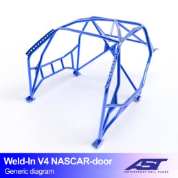 Arceau de Sécurité BMW (E46) 3-Series 5-door Touring RWD WELD IN V4 NASCAR-door pour drift 