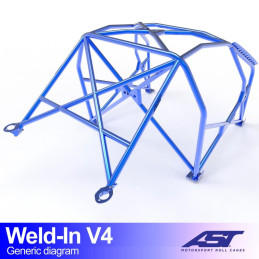 Arceau de Sécurité SEAT Leon (5F) 5-door Hatchback WELD IN V4 