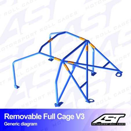 Arceau de Sécurité SEAT Leon (5F) 5-door Hatchback REMOVABLE FULL CAGE V3 