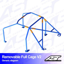 Arceau de Sécurité SEAT Leon (5F) 5-door Hatchback REMOVABLE FULL CAGE V2 