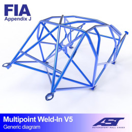 Arceau de Sécurité PEUGEOT 208 (1gen) 3-doors Hatchback MULTIPOINT WELD IN V5 