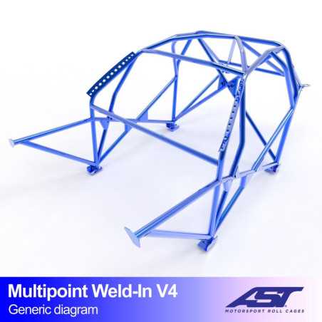 Arceau de Sécurité TOYOTA Supra Mk5 (A90) 2-door Coupe RWD MULTIPOINT WELD IN V4 