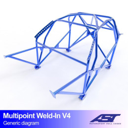 Arceau de Sécurité AUDI A1 (8X) 3-door Hatchback Quattro MULTIPOINT WELD IN V4 