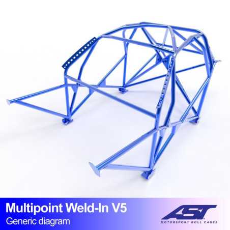 Arceau de Sécurité AUDI A1 (8X) 3-door Hatchback Quattro MULTIPOINT WELD IN V5 