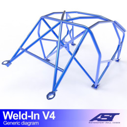 Arceau de Sécurité AUDI A1 (8X) 3-door Hatchback Quattro WELD IN V4 