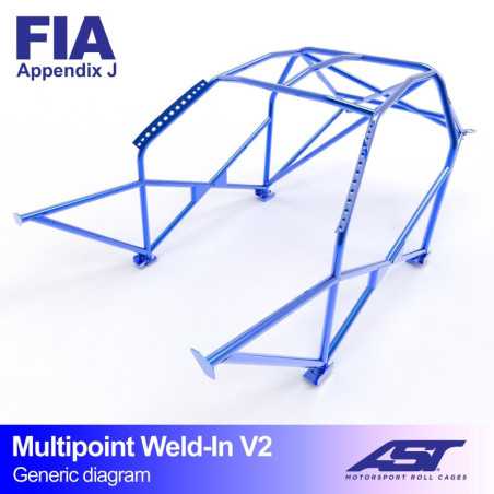 Arceau de Sécurité PORSCHE 964 2-door Coupe RWD MULTIPOINT WELD IN V2 