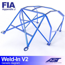 Arceau de Sécurité PORSCHE 964 2-door Coupe RWD WELD IN V2 