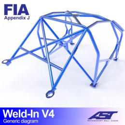 Arceau de Sécurité SEAT Cordoba (6K2) 2-door Coupe WELD IN V4 