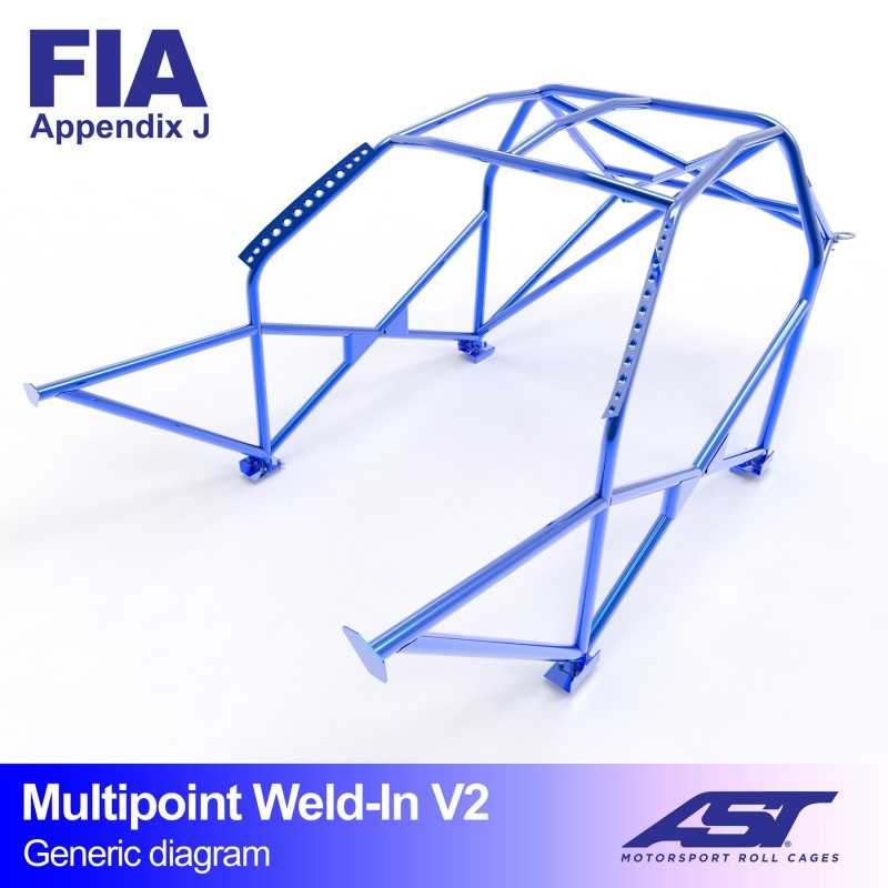 Arceau de Sécurité SEAT Cordoba (6K) 2-door Coupe MULTIPOINT WELD IN V2 Arceau de Sécurité SEAT Cordoba (6K) 2-door Coupe MULTIPOINT WELD IN V2