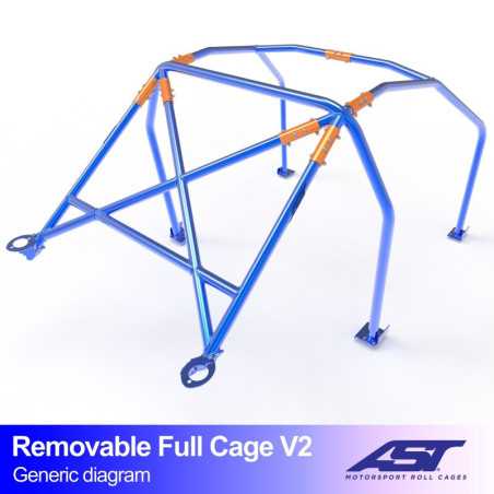 Arceau de Sécurité HONDA Civic (EK) 4-door Ferio REMOVABLE FULL CAGE V2 