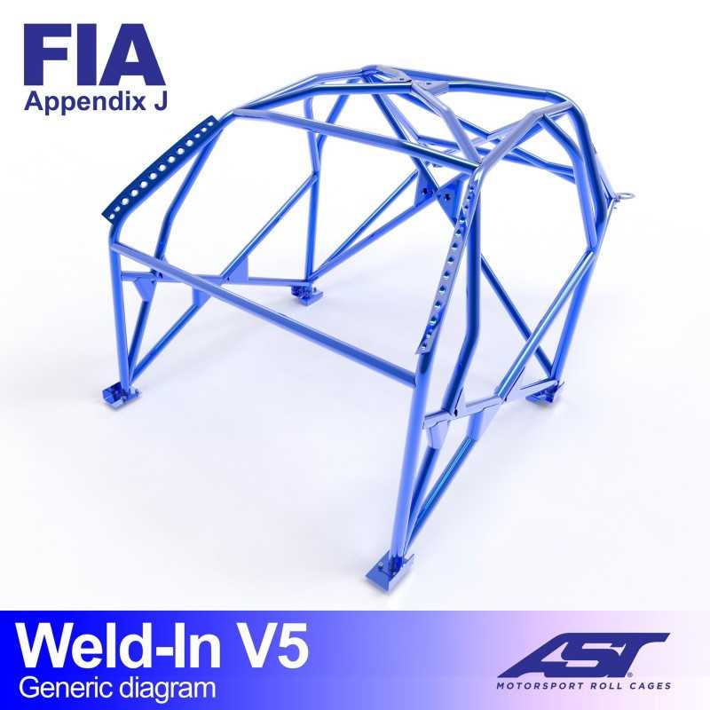 Arceau de Sécurité FIAT Seicento (Type 187) 3-doors Hatchback FWD WELD IN V5 Arceau de Sécurité FIAT Seicento (Type 187) 3-doors Hatchback FWD WELD IN V5