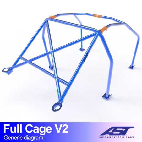 Arceau de Sécurité HONDA Civic (EF/ED/EE) 3-doors Hatchback FULL CAGE V2 