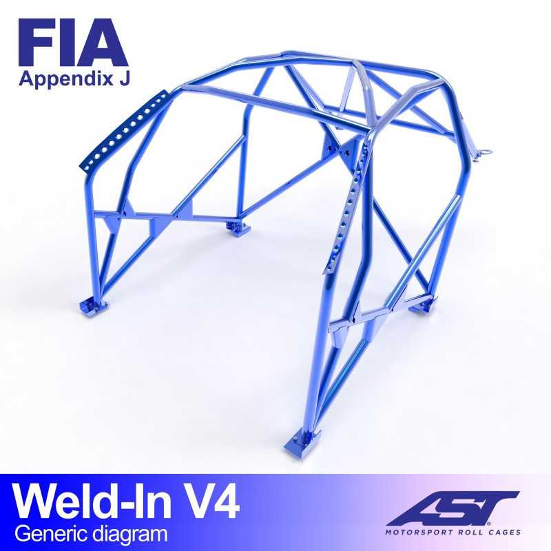 Arceau de Sécurité FORD Fiesta (Mk3) (GFJ) 3-doors Hatchback WELD IN V4 Arceau de Sécurité FORD Fiesta (Mk3) (GFJ) 3-doors Hatchback WELD IN V4