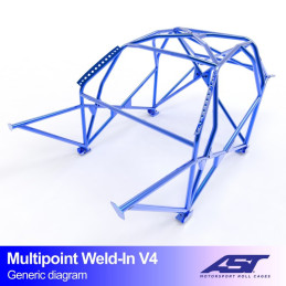 Arceau de Sécurité AUDI TT (8N) 3-doors Hatchback Quattro MULTIPOINT WELD IN V4 