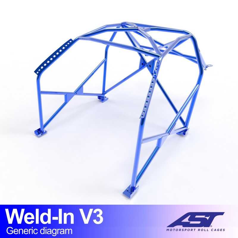 Arceau de Sécurité AUDI A4 / S4 (B5) 4-doors Sedan FWD WELD IN V3 Arceau de Sécurité AUDI A4 / S4 (B5) 4-doors Sedan FWD WELD IN V3