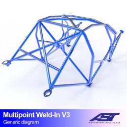 Arceau de Sécurité AUDI TT (8N) 3-doors Hatchback FWD MULTIPOINT WELD IN V3 