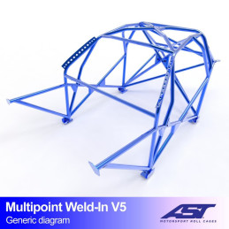 Arceau de Sécurité AUDI A3 / S3 (8L) 3-doors Hatchback Quattro MULTIPOINT WELD IN V5 