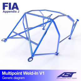 Arceau de Sécurité PEUGEOT 205 (Phase 1/2) 3-doors Hatchback MULTIPOINT WELD IN V1 
