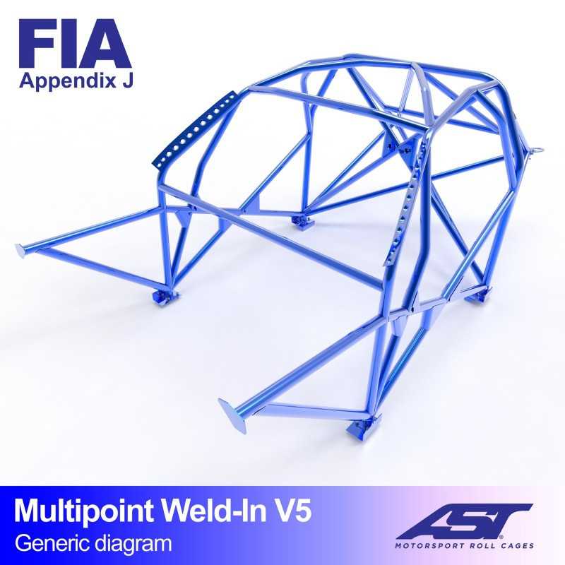 Arceau de Sécurité PEUGEOT 106 (Phase 1/2) 3-doors Hatchback MULTIPOINT WELD IN V5 Arceau de Sécurité PEUGEOT 106 (Phase 1/2) 3-doors Hatchback MULTIPOINT WELD IN V5
