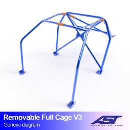 Arceau de Sécurité RENAULT R19 (Phase 1/2) 4-doors Sedan REMOVABLE FULL CAGE V3 