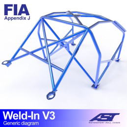Arceau de Sécurité RENAULT R19 (Phase 1/2) 5-doors Sedan WELD IN V3 