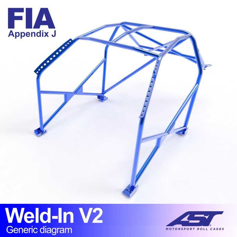 Arceau de Sécurité RENAULT R19 (Phase 1/2) 5-doors Sedan WELD IN V2 Arceau de Sécurité RENAULT R19 (Phase 1/2) 5-doors Sedan WELD IN V2