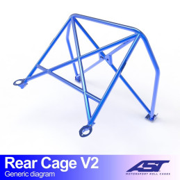 Demi-Arceau Renault Megane (Phase 1) 3-doors Coupe REAR CAGE V2 