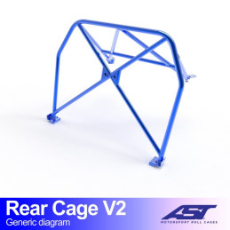 Demi-Arceau MAZDA RX-7 (FD) 3-doors Coupe REAR CAGE V2 