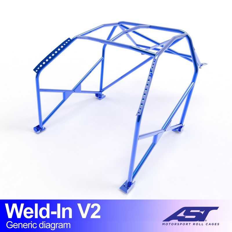 Arceau de Sécurité HONDA Civic Coupe (EJ1/EJ2) 2-door Coupe WELD IN V2 Arceau de Sécurité HONDA Civic Coupe (EJ1/EJ2) 2-door Coupe WELD IN V2