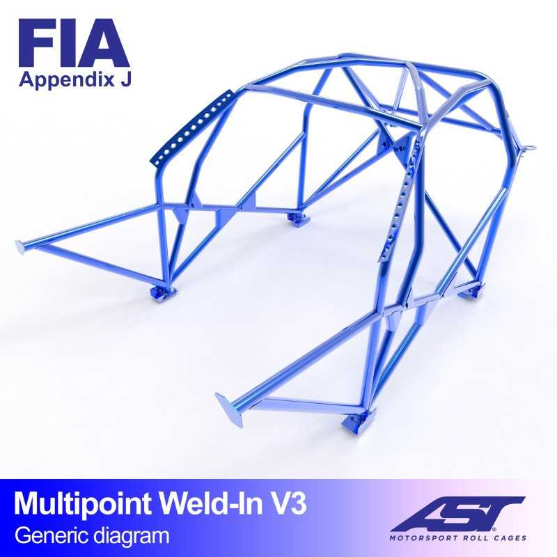 Arceau de Sécurité HONDA Integra (DB, DC) 3-doors Coupe MULTIPOINT WELD IN V3 Arceau de Sécurité HONDA Integra (DB, DC) 3-doors Coupe MULTIPOINT WELD IN V3