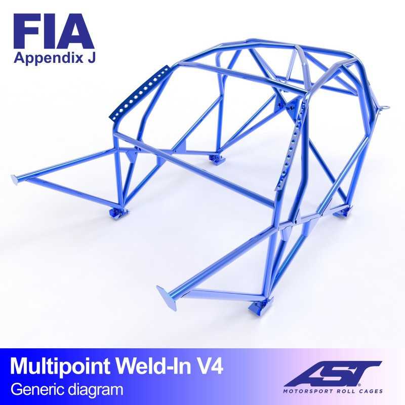 Arceau de Sécurité HONDA Integra (DB, DC) 3-doors Coupe MULTIPOINT WELD IN V4 Arceau de Sécurité HONDA Integra (DB, DC) 3-doors Coupe MULTIPOINT WELD IN V4