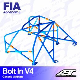 Arceau 6 Points a Boulonner AST Rollcages V4 pour BMW E30 Coupe (FIA) 