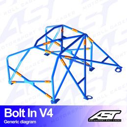 Arceau 6 Points a Boulonner AST Rollcages V4 pour BMW E36 Compact (FIA) 