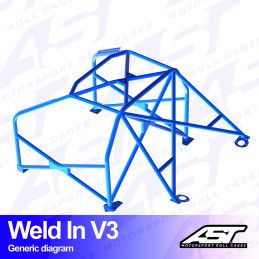 Arceau 8 Points a Souder AST Rollcages V3 pour BMW E36 Compact (FIA) 