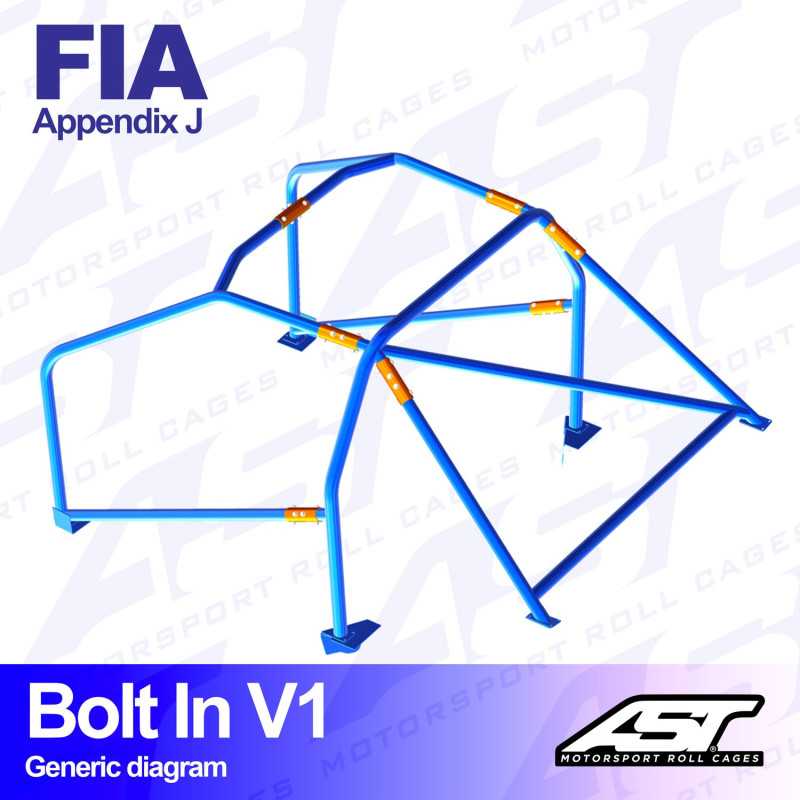 Arceau 6 Points a Boulonner AST Rollcages V1 pour BMW E36 Coupe (FIA) 