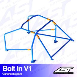 Arceau 6 Points a Boulonner AST Rollcages V1 pour BMW E46 Berline (FIA) 