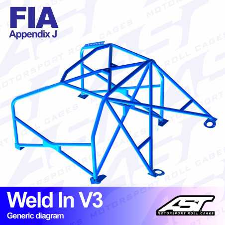 Arceau 8 Points a Souder AST Rollcages V3 pour BMW E46 Coupe (FIA) 