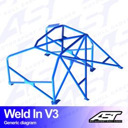 Arceau 8 Points a Souder AST Rollcages V3 pour E82 - Coupe (FIA) 