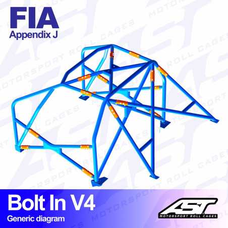Arceau 6 Points a Boulonner AST Rollcages V4 pour E82 - Coupe (FIA) 
