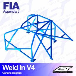 Arceau 8 Points a Souder AST Rollcages V4 pour E82 - Coupe (FIA) 