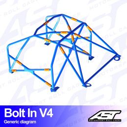 Arceau 6 Points a Boulonner AST Rollcages V4 pour BMW E92 - Coupe (FIA) 