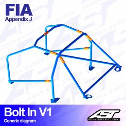 Arceau 6 Points a Boulonner AST Rollcages V1 pour Toyota Supra MK3 (FIA) 