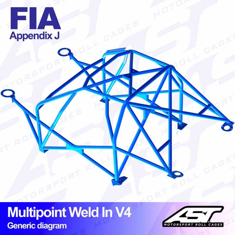 Arceau 10 Points a Souder AST Rollcages V4 pour Toyota Supra MK3 (FIA) 