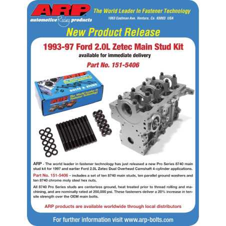 Goujons de Vilebrequin ARP pour Ford Zetec 2.0L (92-97) 