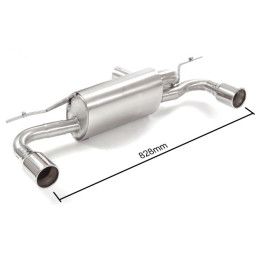 Silencieux arrière duplex en inox g/d avec sortie ronde 90 mm BMW Série1 F20/F21 